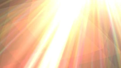 Bright Sun Rays and Light Flare Effect in the Sky with Warm Sunlight Stock Illustration
