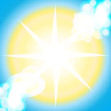 Bright Sun Rays Background. Jpeg sunny illustration Stock Illustration