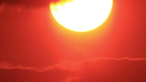 Bright sun sunset in clouds Stock Footage 71921682