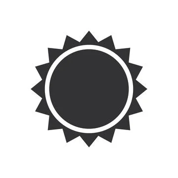 Bright Sun Vector Icon for Design Projects and Logos Stock Illustration