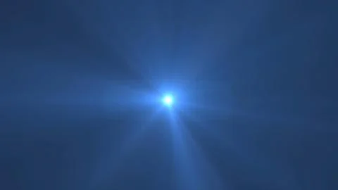 Bright Sunbeam Radiates Light Through Deep Blue Clear Sky on Sunny Day Stock Illustration