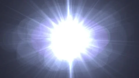 Bright Sunburst Effect with Light Rays and Flare on Dark Background Stock Footage 337226252