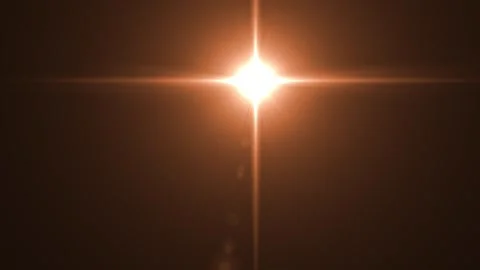 Bright Sunburst Effect with Radiant Light and Flare in a Dark Sky Stock Footage 338301436