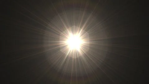 Bright Sunburst Effect with Radiant Light and Dark Background Stock Footage 345448713