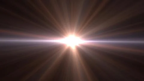 Bright Sunburst in Space with Radiating Light and Dark Background Stock Illustration
