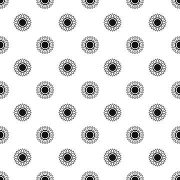 Bright sunflower pattern seamless Stock Illustration