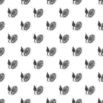 Bright sunflower pattern seamless Stock Illustration