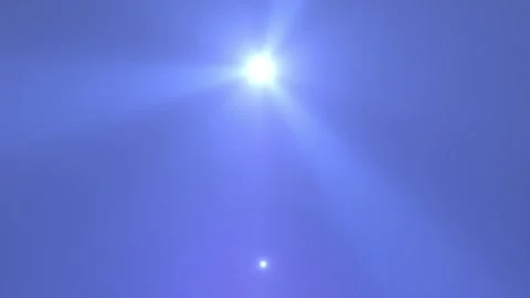 Bright Sunlight and Clear Blue Sky with Sun and Solar Flare Effect Stock-Footage 338302039