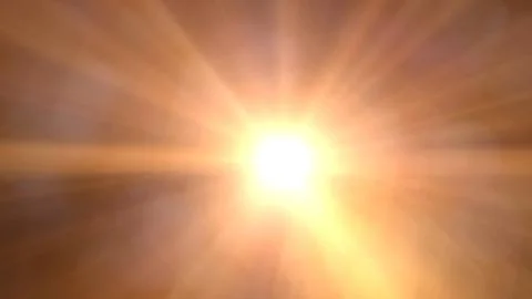 Bright Sunlight Beacon in a Clear Sky with Radiant Sun Rays and Warm Glows Stock Illustration
