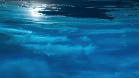 The bright sunlight on the deep blue sky background. time lapse Video stock 131465272