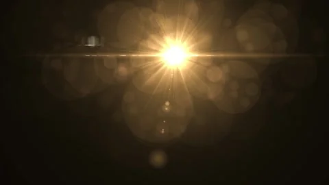 Bright Sunlight with Lens Flare in Clear Sky Stock Footage 345419950