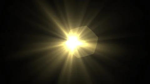 Bright Sunlight with Lens Flare Over Dark Sky Landscape Scene 库存影片 345433696