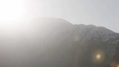 Bright sunlight over the mountain ranges Stock Footage 145274762