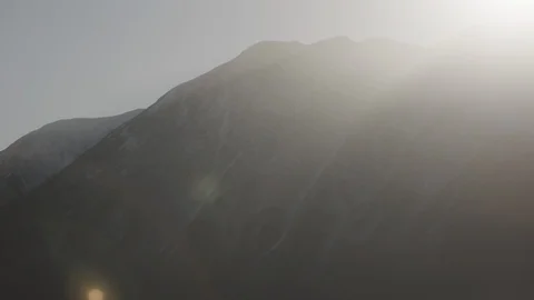 Bright sunlight over the mountain ranges Stock Footage 145275315