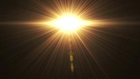Bright Sunlight with Radiant Solar Flare and Lens Flare Effect in Clear Sky Video stock 337955530