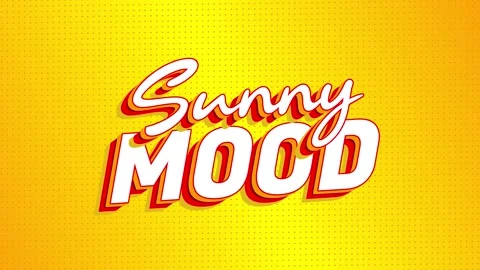 Bright Sunny Mood Motion Text Animation With Warm Yellow Background And Bol.. Stock Footage 333160824