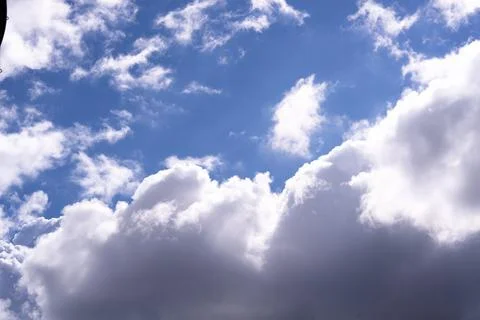 Bright Sunny Sky with Dramatic Clouds Stock Photos