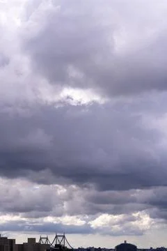 Bright Sunny Sky with Dramatic Clouds Stock Photos