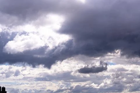 Bright Sunny Sky with Dramatic Clouds Stock Photos
