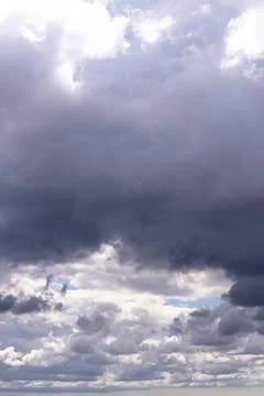 Bright Sunny Sky with Dramatic Clouds Stock Photos