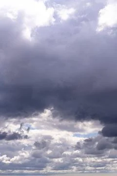 Bright Sunny Sky with Dramatic Clouds Stock Photos