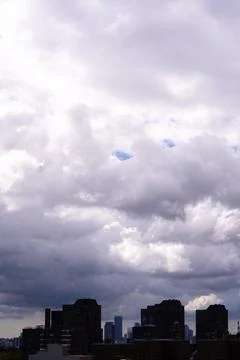 Bright Sunny Sky with Dramatic Clouds Stock Photos