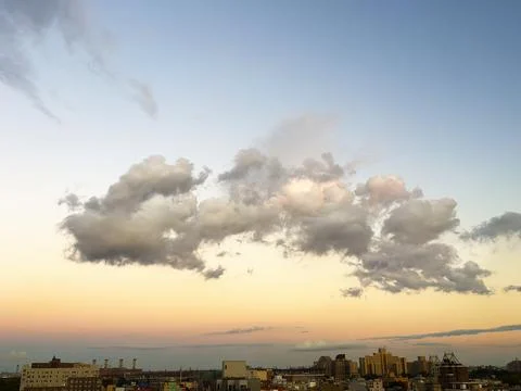 Bright Sunny Sky with Dramatic Clouds Stock Photos