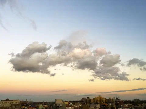 Bright Sunny Sky with Dramatic Clouds Stock Photos