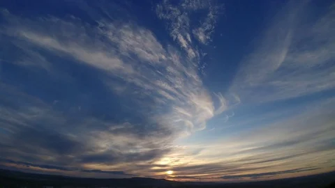 The bright sunset on the background of a mountain. time lapse Stock Footage 80854312