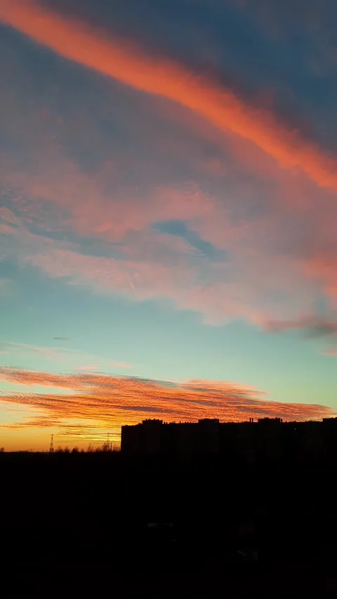 Bright sunset in the city. Stock Footage 260636627