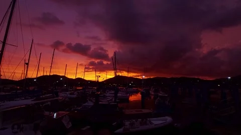 Bright sunset Stock Footage
