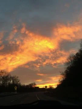 Bright Sunset Foto stock