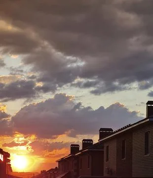 Bright sunset Foto stock