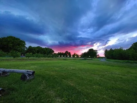 Bright sunset  Stock Photos