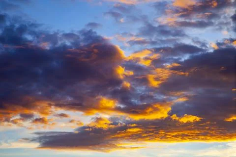 Bright sunset sky as background Foto stock