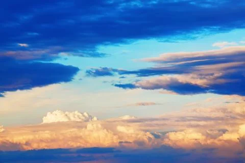 Bright sunset sky Stock Photos