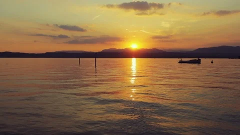 Bright Sunset Under The Sea Surface. Video stock 107422112