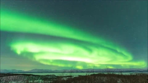 Bright Swirling Aurora Stock Footage 149229717