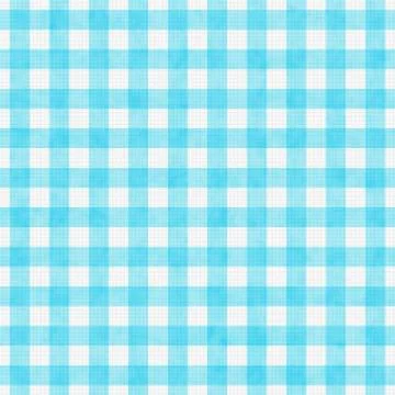 Bright teal gingham pattern repeat background Stock Illustration