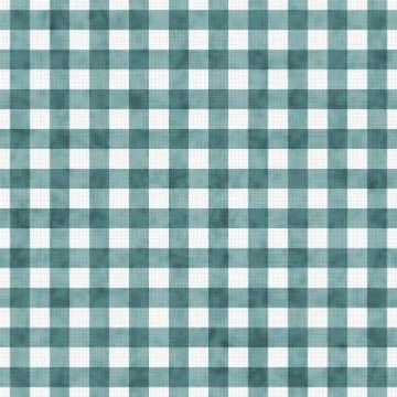 Bright teal gingham pattern repeat background Stock Illustration