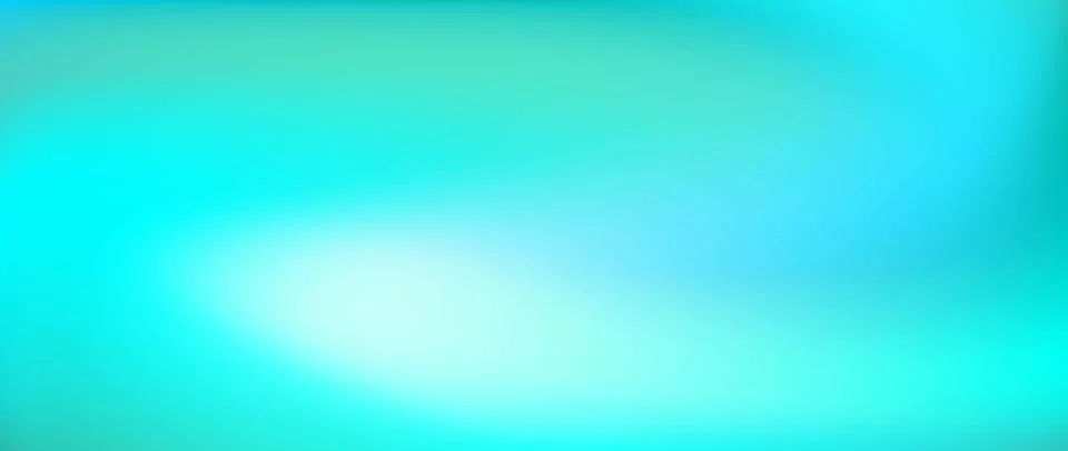 Bright teal gradient background. Vibrant fluid turquoise color backdrop Stockillustratie