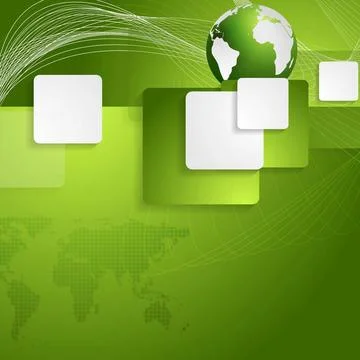 Bright tech background with globe and squares Bright tech background with ... Stockfoto's