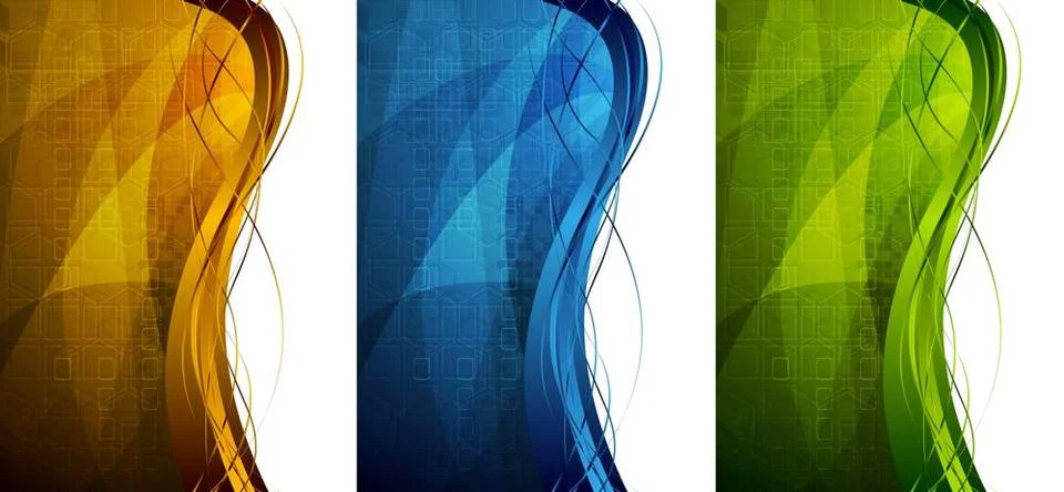 Bright tech banners Abstract technical banners. Vector illustration eps 10... Stockfoto's