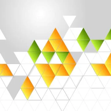 Bright tech futuristic triangles design Illustrazione stock