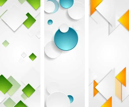 Bright tech geometric vertical banners Bright tech geometric vertical bann... Foto stock