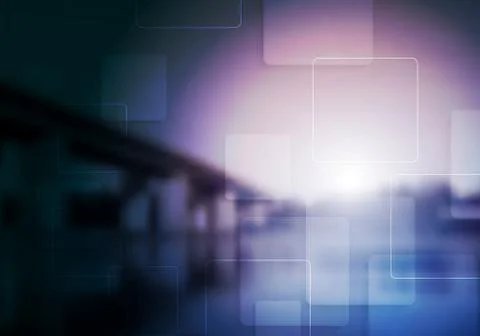Bright tech vector collage layout Stock Illustration
