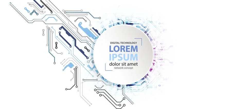 Bright technological background. A creative idea for your business concept. Illustrazione stock