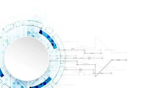 Bright technological background. A creative idea for your business concept. Illustrazione stock