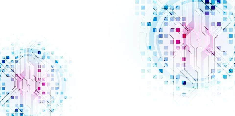 Bright technological background. A creative idea for your business concept. Stock Illustration