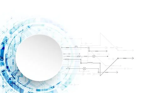 Bright technological background. A creative idea for your business concept. Illustrazione stock